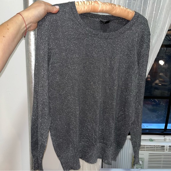 NWOT worthingtson slate gray sparkle sweater. Size PXL - Picture 3 of 5